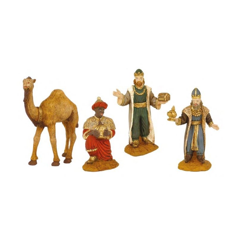 Caja 3 Reyes adorando y 1 camello 8 cm Durexina de Oliver