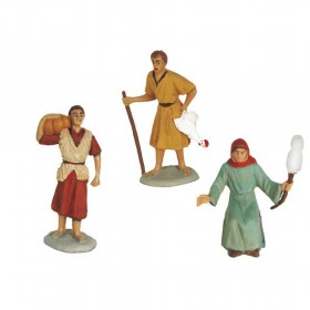 3 figuras (labrador, pastor con gallo y con lana) 7 cm de Oliver en plástico de