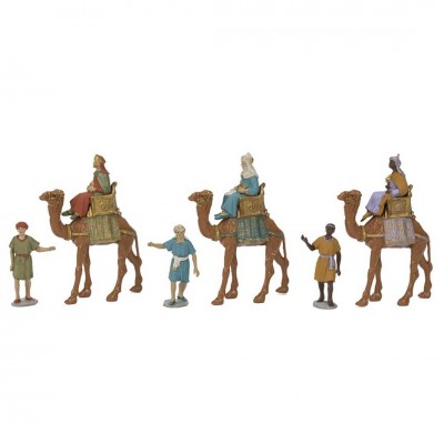 Reyes a camello y pajes 10 cm. Bol./Exp. de Oliver, 6 packs