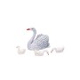 Cisne y pollitos de plástico para figuras de 7 a 12 cm