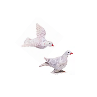 Crías de palomas de plástico para 7 a 12 cm, de Oliver