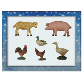 Caja de 6 animales de marmolina para figuras de 10 a 12 cm