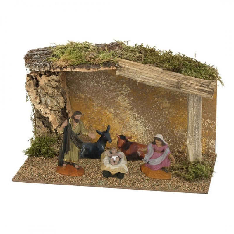 Cueva rústica con viga y nacimiento de 8 cm Oliver